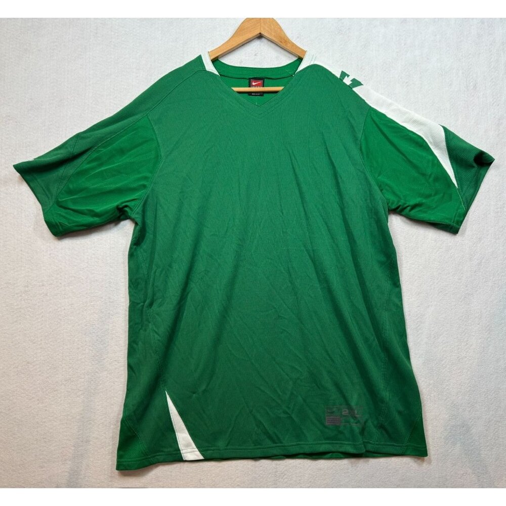Nike Sphere Dry Men's Team Jersey Shirt 128126 Green White Short Sleeve Size XXL